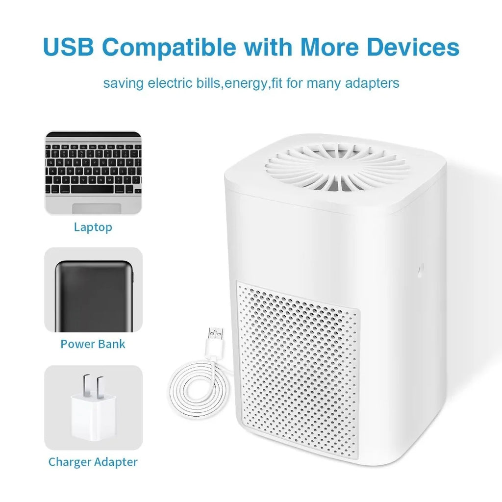 Air Purifiers for Allergies and Asthma,Ailkin  Air Cleaner for Home,Bedroom,Dust,Pets,Indoor,Office,Small Room,Mini Portable Desktop Air Purifier for Smoke Odor