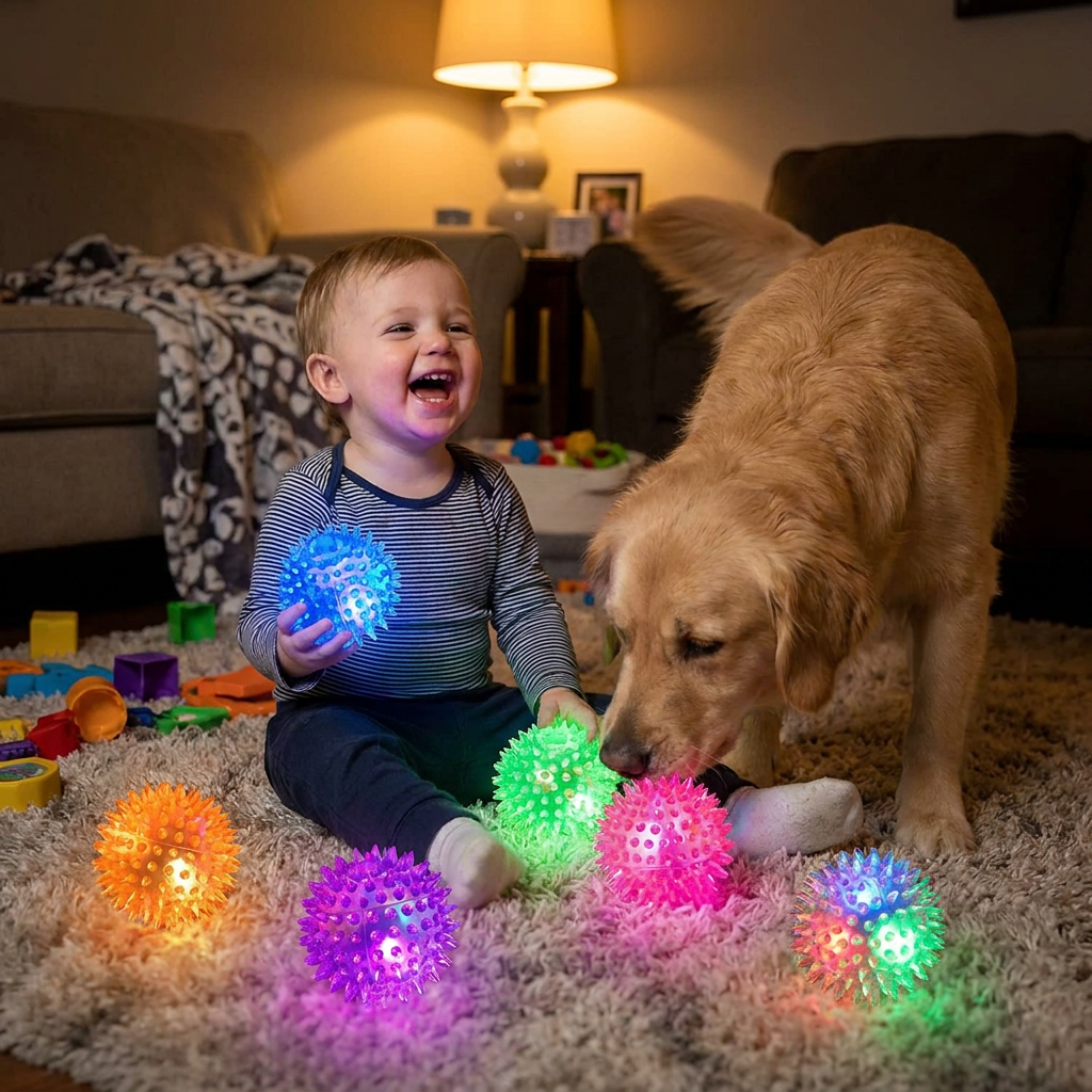 Dog Spiky Ball Toys lifestyle image